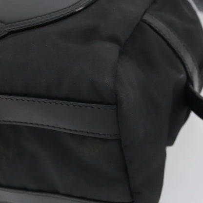 Prada PRADA Hand Bag Nylon Black Silver Authentic ka1246