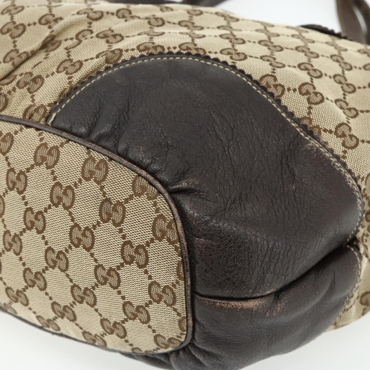 Gucci GUCCI GG Canvas Histeria Tote Bag Beige Gold 211954 Authentic 175958