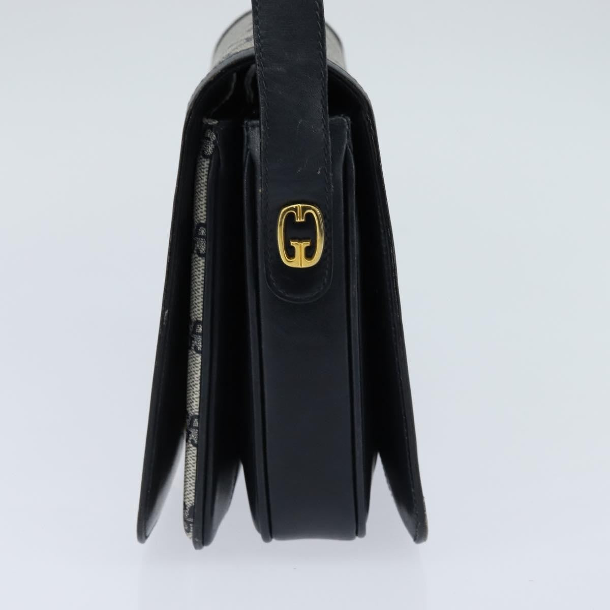 Gucci GUCCI GG Supreme Shoulder Bag PVC Navy Gold Authentic 147854