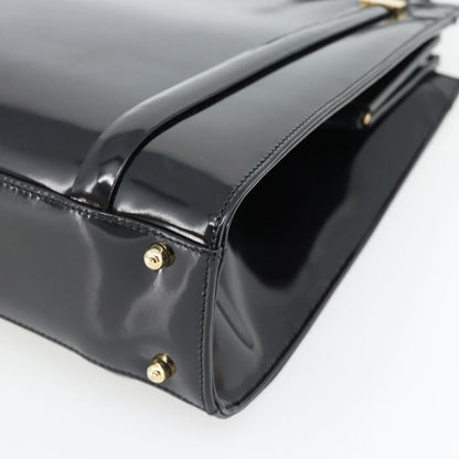 Gucci GUCCI Tote Bag Patent leather Black Gold 001 781 1735 Authentic bs35287