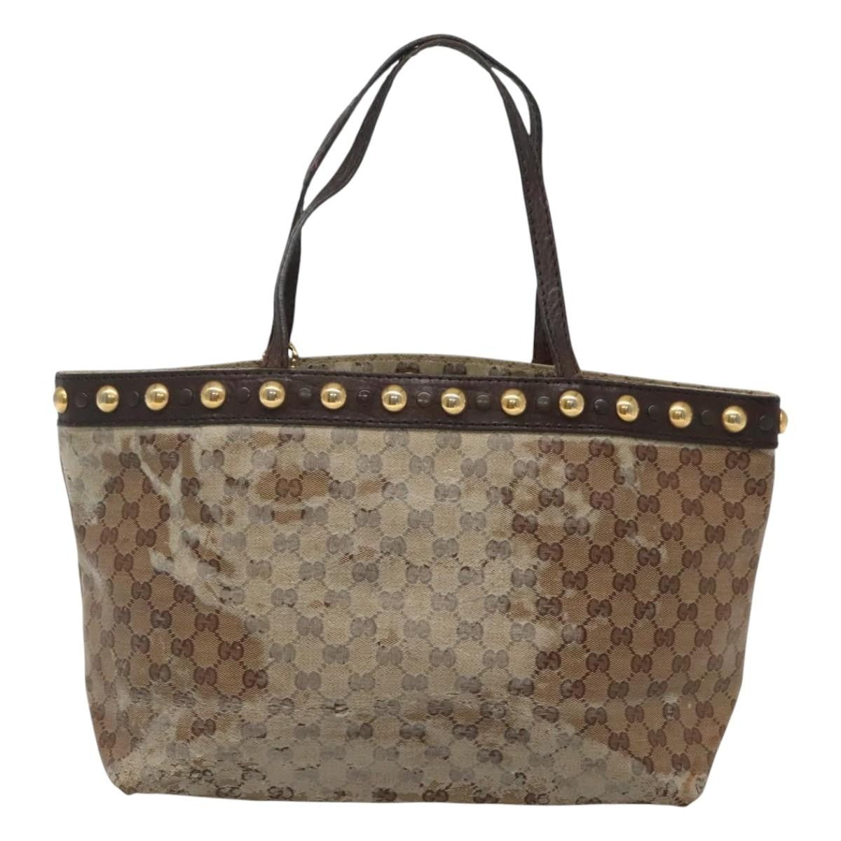 Gucci GUCCI GG Crystal Tote Bag Beige 207291 Authentic MX192