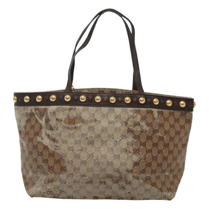 Gucci GUCCI GG Crystal Tote Bag Beige 207291 Authentic MX192