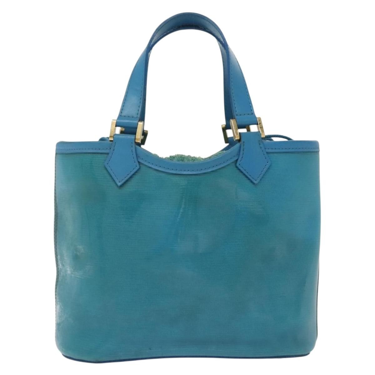 Louis Vuitton LOUIS VUITTON Epi Plage Mini Lagoon Bay Hand Bag Blue M92472 LV Authentic ep10332