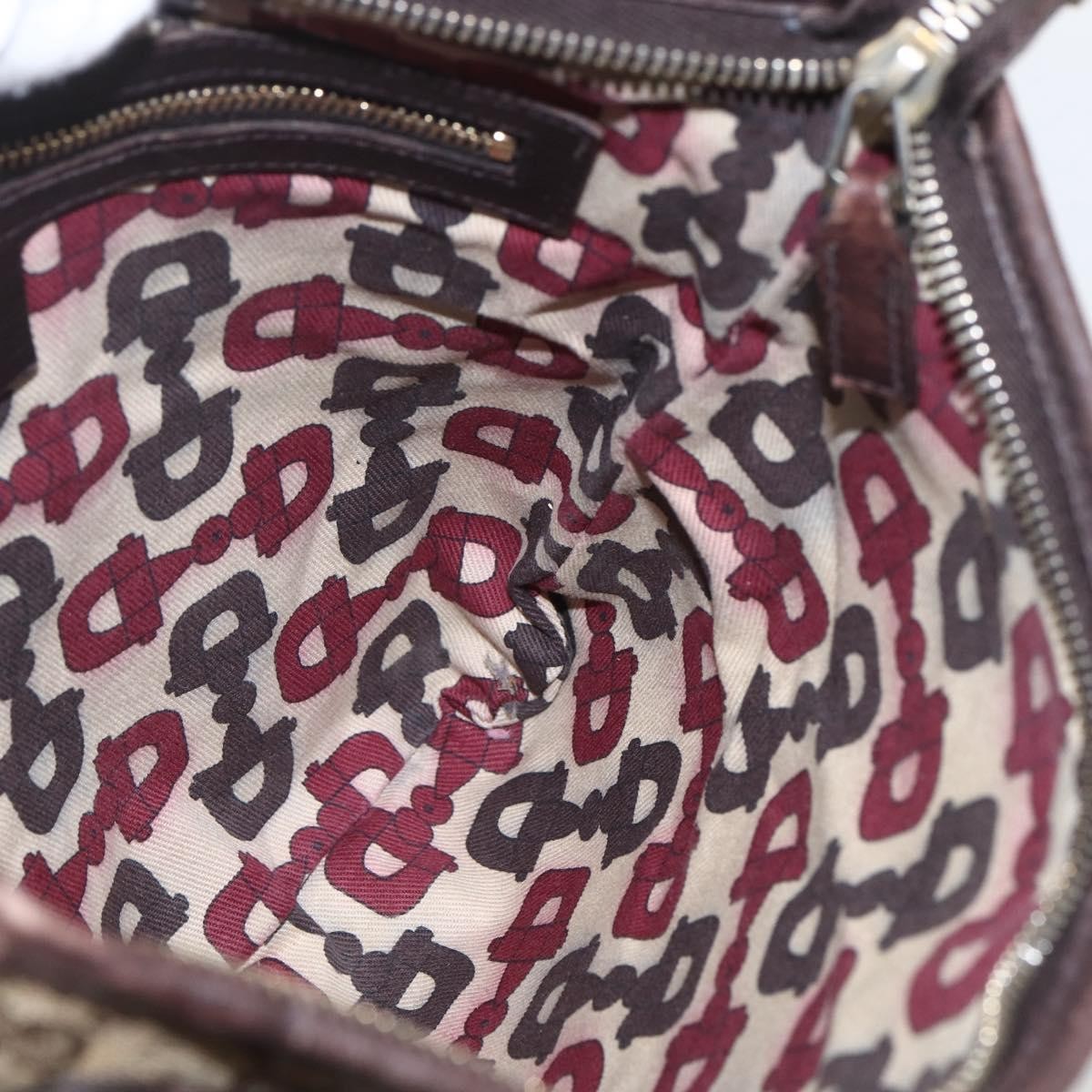 Gucci GUCCI GG Canvas Web Sherry Line Shoulder Bag Beige Gold 144388 Authentic hk3291