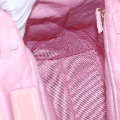 Prada PRADA Tote Bag Canvas Pink Silver Authentic bs33108