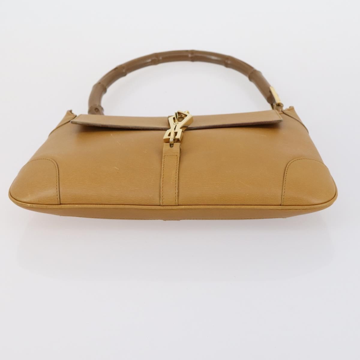 Gucci GUCCI GG Canvas Shoulder Bag Leather 3 Set Beige Dark Brown Authentic 152612