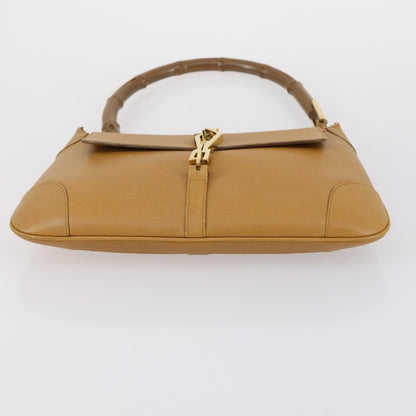 Gucci GUCCI GG Canvas Shoulder Bag Leather 3 Set Beige Dark Brown Authentic 152612