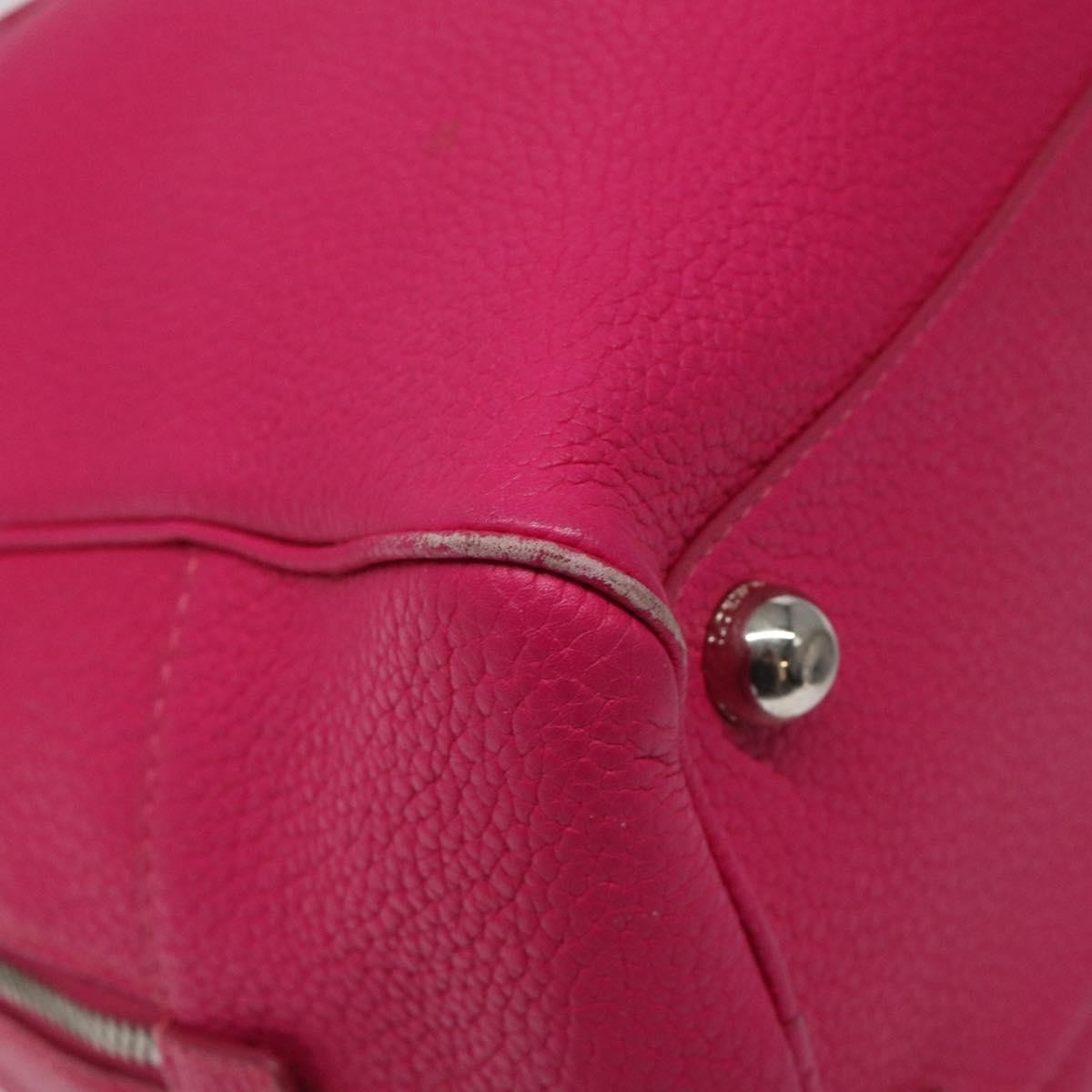 Loewe LOEWE Anagram Hand Bag Leather Pink Gold Authentic yk17930