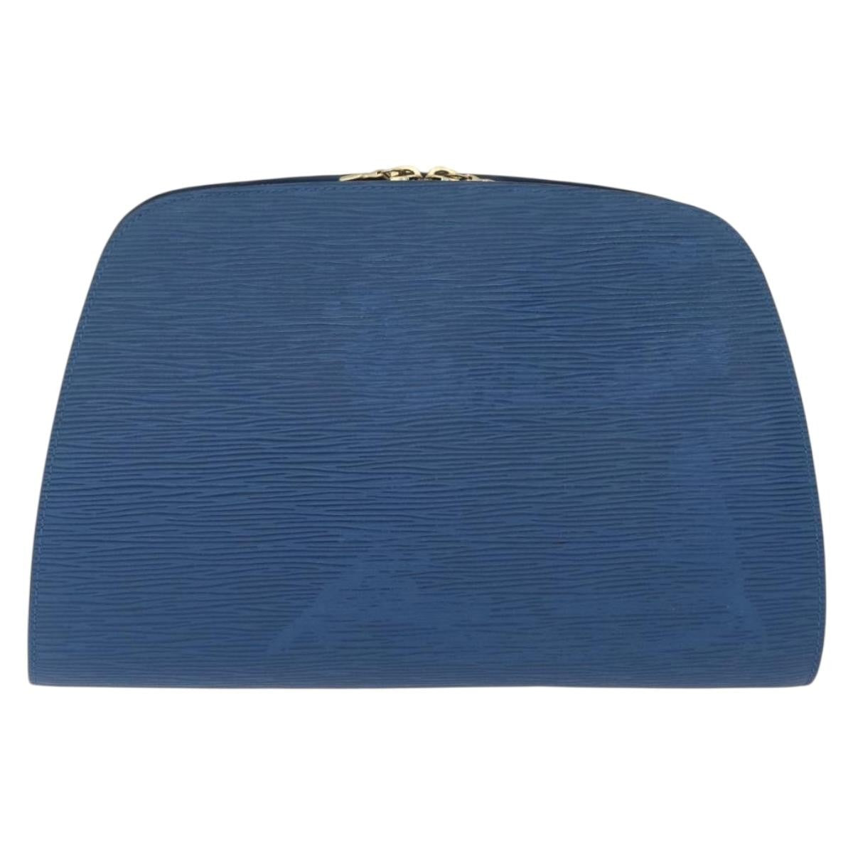 Louis Vuitton LOUIS VUITTON Epi Dauphine GM Pouch Blue M48435 LV Authentic 172381 Bag