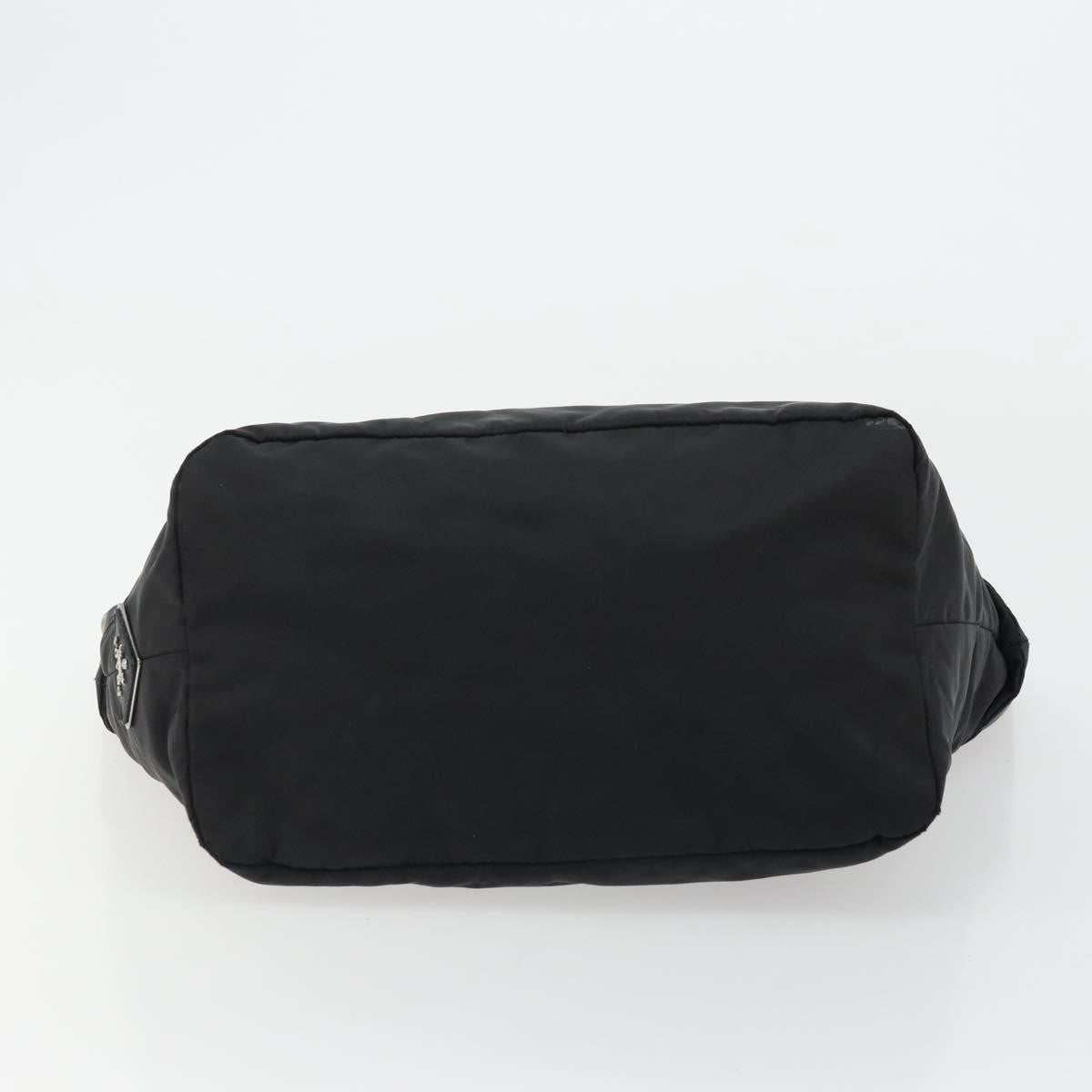 Prada PRADA Hand Bag Nylon Black Silver Authentic 175740