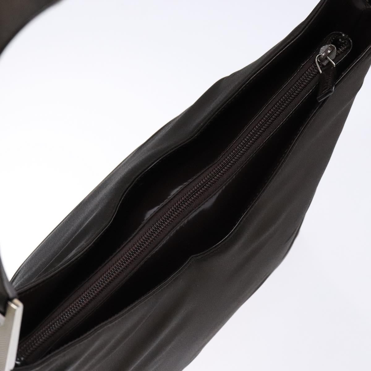 Gucci GUCCI Shoulder Bag Nylon Brown Silver 001 3017 Authentic 135184