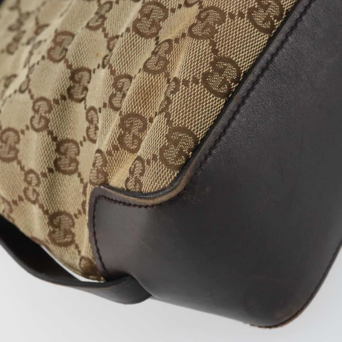 Gucci GUCCI GG Canvas Tote Bag Beige Gold 107757 Authentic ka751