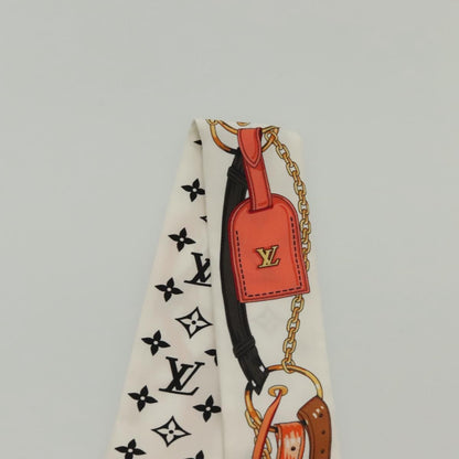 Louis Vuitton LOUIS VUITTON Flower And Straps Bando BB Scarf Silk White M90658 LV Authentic 136325M Bag