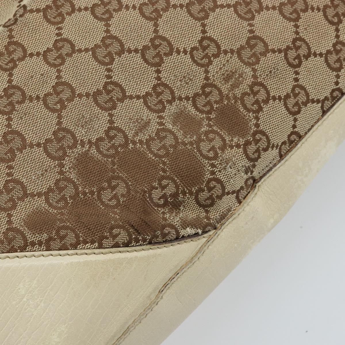Gucci GUCCI GG Canvas Hand Bag Beige Gold 07198 Authentic 172295