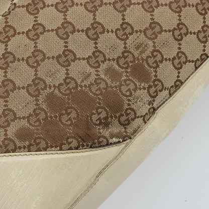 Gucci GUCCI GG Canvas Hand Bag Beige Gold 07198 Authentic 172295