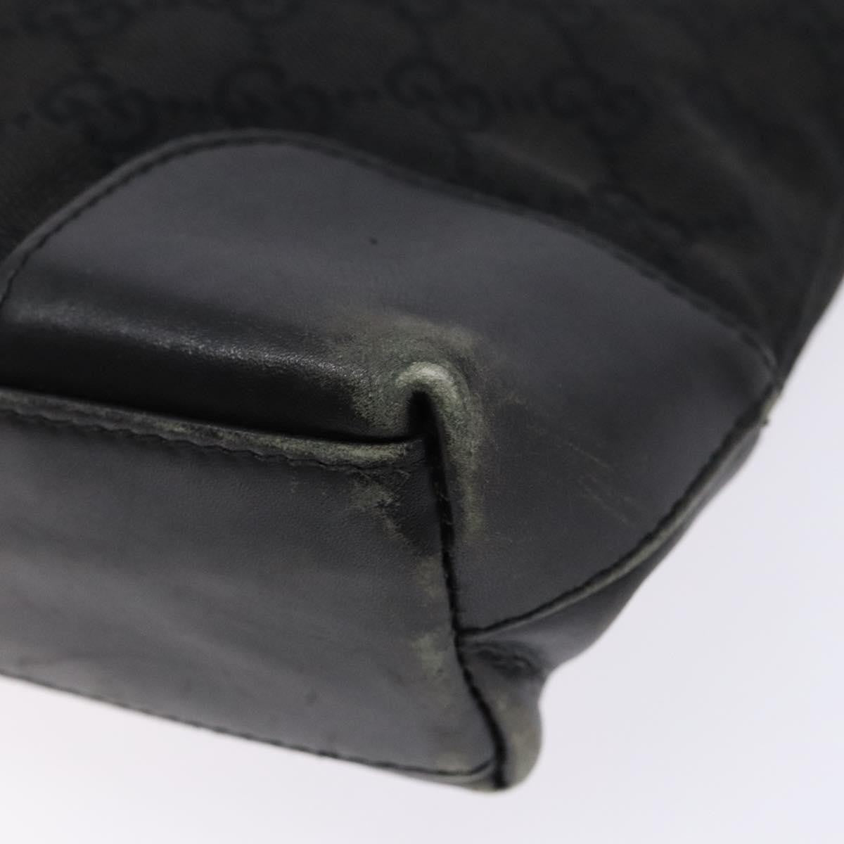 Gucci GUCCI GG Canvas Shoulder Bag Black Gold 33900 Authentic 139189A