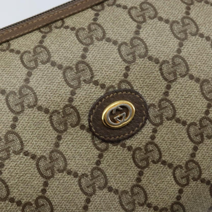 Gucci GUCCI GG Supreme Shoulder Bag PVC Beige Gold 89 01 021 Authentic ka3575
