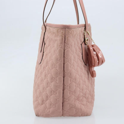 Gucci GUCCI GG Canvas Tote Bag Nylon Pink Gold 211976 Authentic LNZ669