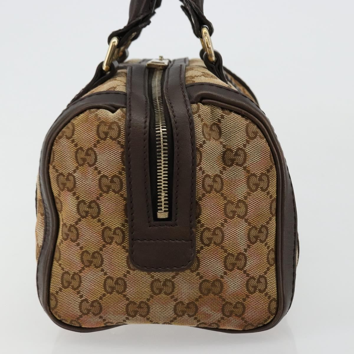 Gucci GUCCI GG Canvas Mini Boston Bag Beige Gold 269876 Authentic 175892