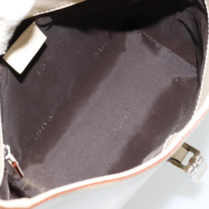 Gucci GUCCI Jackie Shoulder Bag Leather White Silver 001 3875 Authentic bs34535