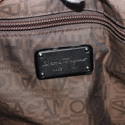 Salvatore Ferragamo Salvatore Ferragamo Gancini Hand Bag Patent leather Dark Brown Authentic bs35239