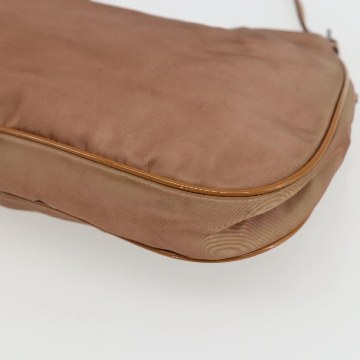 Prada PRADA Shoulder Bag Nylon Beige Gold Authentic 162843