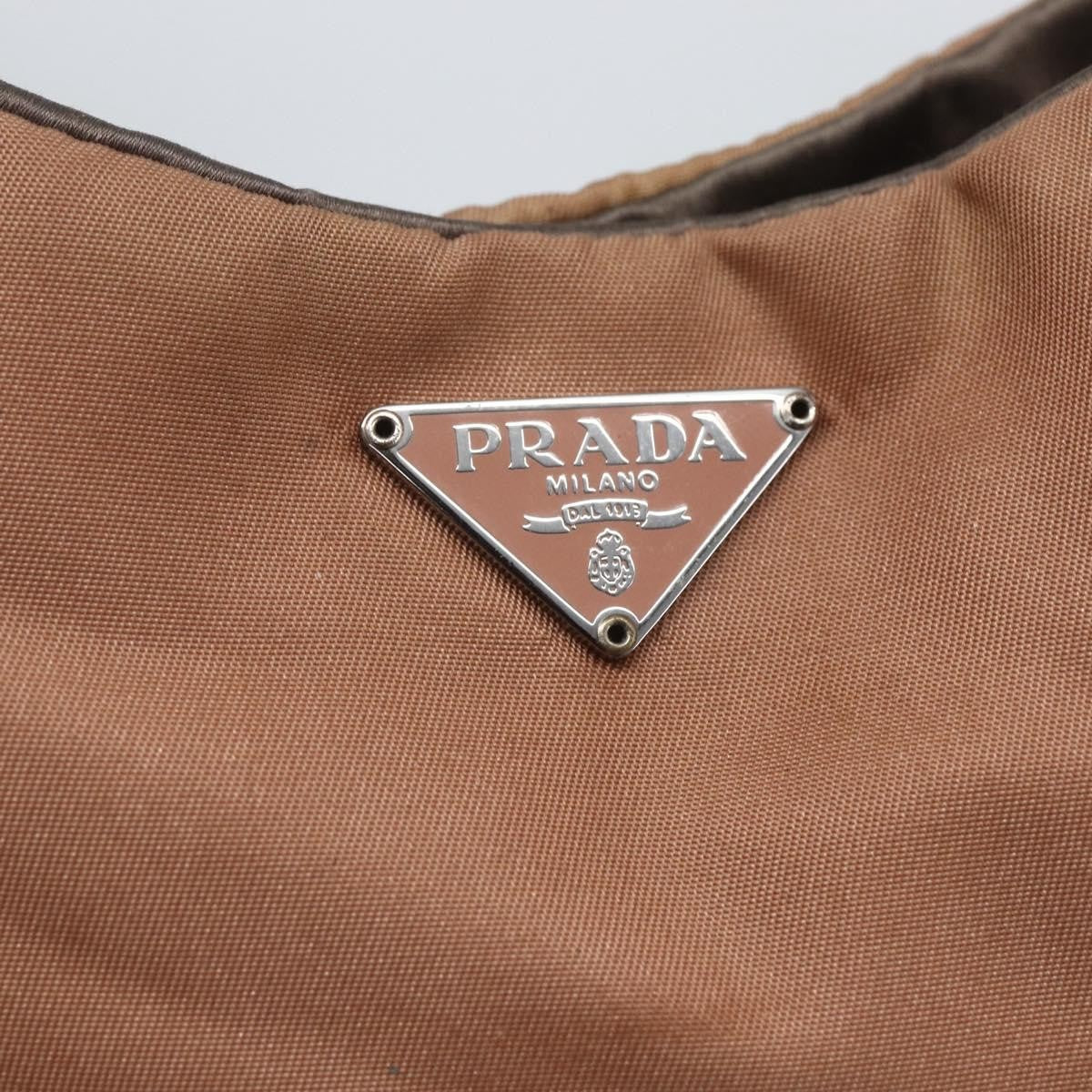 Prada PRADA Shoulder Bag Nylon Beige Gold Authentic 162843