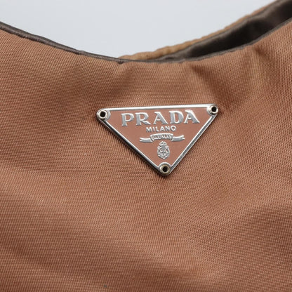 Prada PRADA Shoulder Bag Nylon Beige Gold Authentic 162843