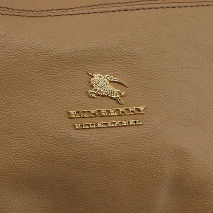 Burberry BURBERRY Blue Label Shoulder Bag Leather Beige Gold Authentic ti3445