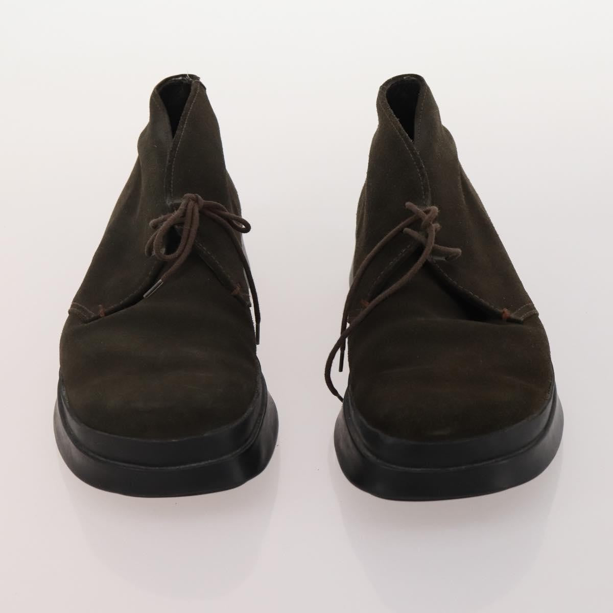 Prada PRADA Shoes Suede Leather 5 Set Brown black Authentic 174775 Bag