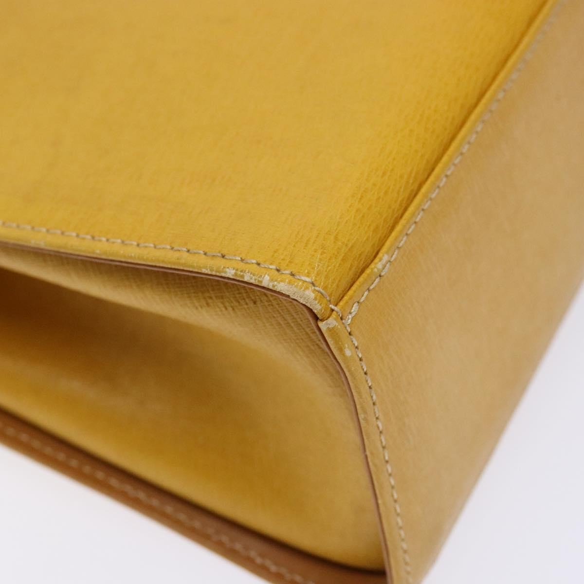 Burberrys Burberrys Hand Bag Leather Yellow Gold Authentic BA4802