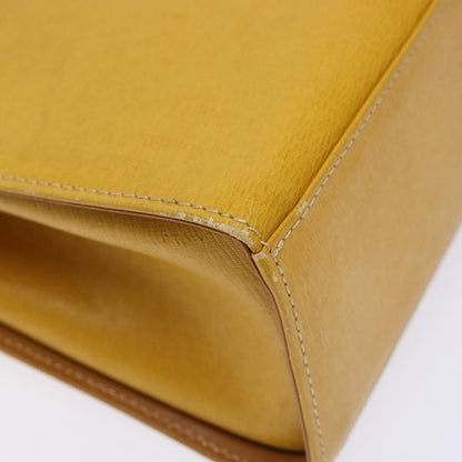 Burberrys Burberrys Hand Bag Leather Yellow Gold Authentic BA4802