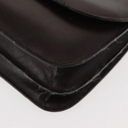 Celine CELINE Hand Bag Leather Brown Gold Authentic fm4934