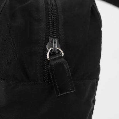 Prada PRADA Hand Bag Nylon Black Silver Authentic bs35154