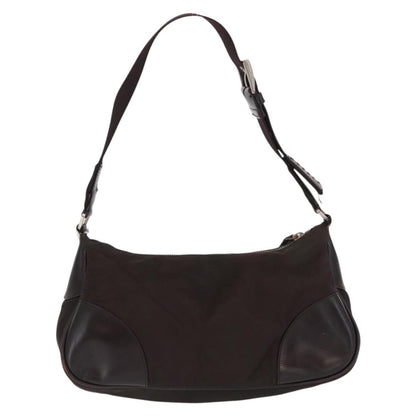 Prada PRADA Shoulder Bag Nylon Khaki Silver Authentic 169376