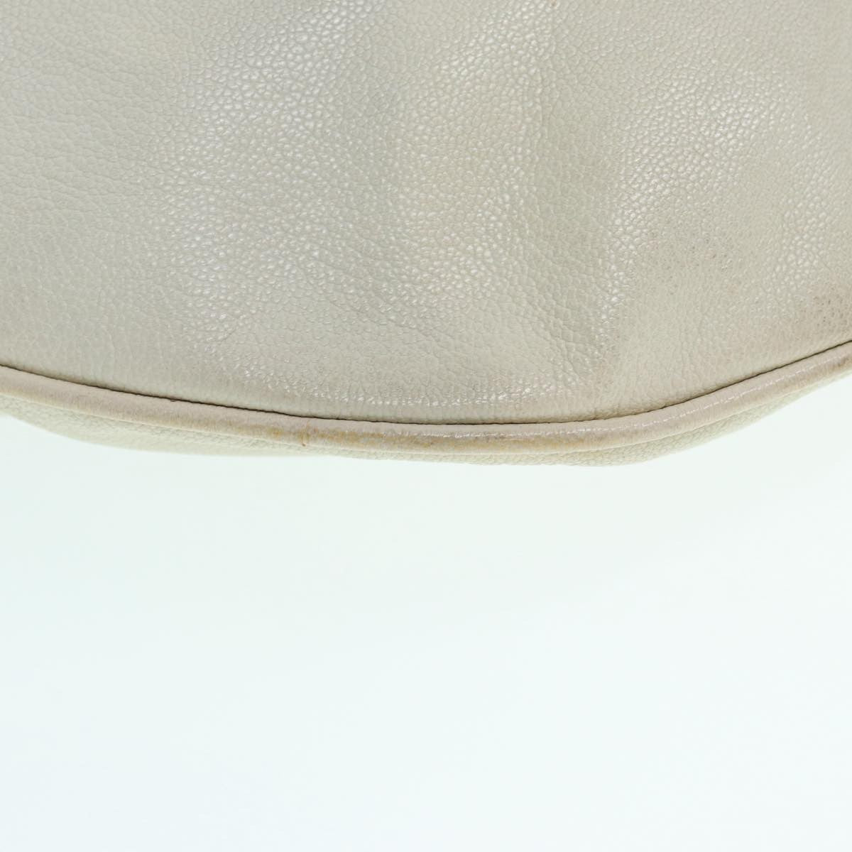 Gucci GUCCI Horsebit Shoulder Bag Leather Beige Gold 170013 Authentic ep5698