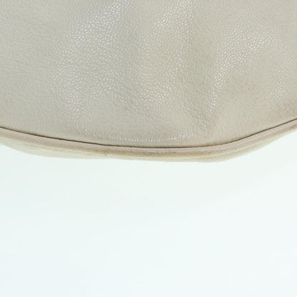 Gucci GUCCI Horsebit Shoulder Bag Leather Beige Gold 170013 Authentic ep5698