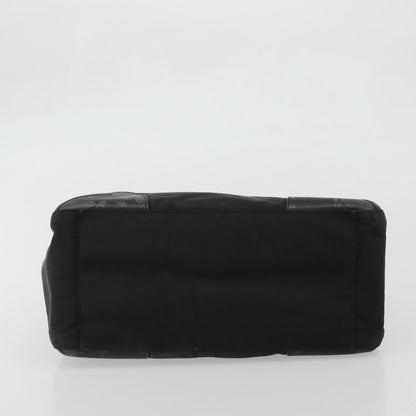 Prada PRADA Tote Bag Nylon Black Silver Authentic 175396