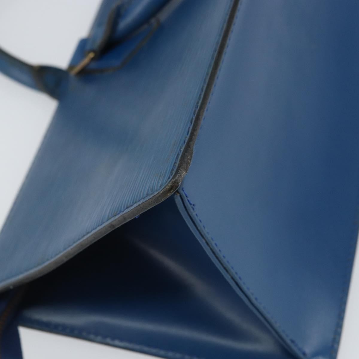 Louis Vuitton LOUIS VUITTON Epi Sac Triangle Hand Bag Blue M52095 LV Authentic 164160