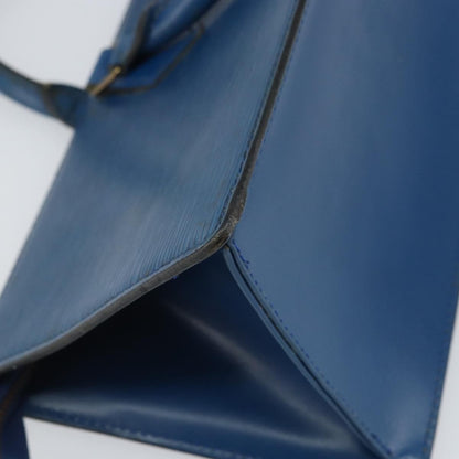 Louis Vuitton LOUIS VUITTON Epi Sac Triangle Hand Bag Blue M52095 LV Authentic 164160