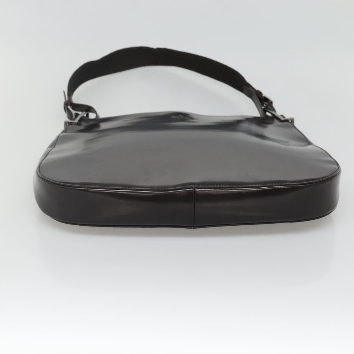 Gucci GUCCI Shoulder Bag Patent leather Brown Silver 001 3166 Authentic ep8849
