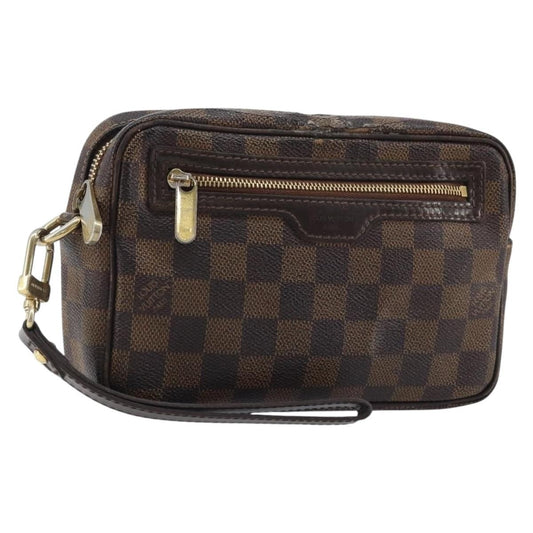 Louis Vuitton LOUIS VUITTON Damier Ebene Pochette Billets Macau Clutch Bag N61739 Authentic BA11690