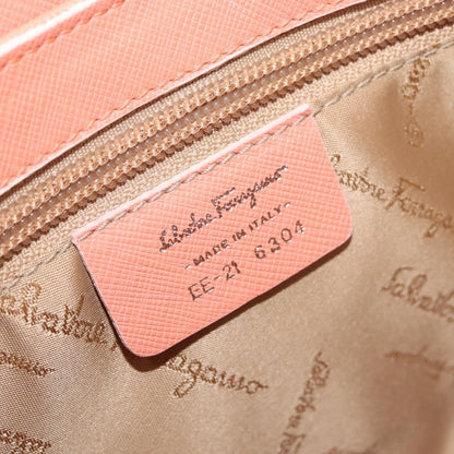 Salvatore Ferragamo Salvatore Ferragamo Gancini Shoulder Bag Leather Pink Silver Authentic BA11212