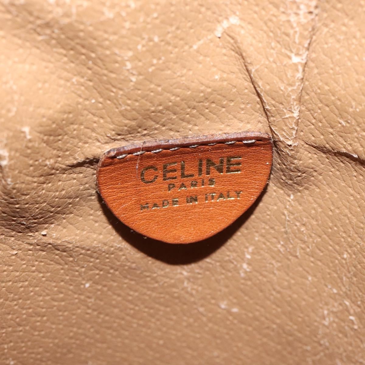 Celine CELINE Macadam Canvas Shoulder Bag PVC Leather Brown Authentic 113406