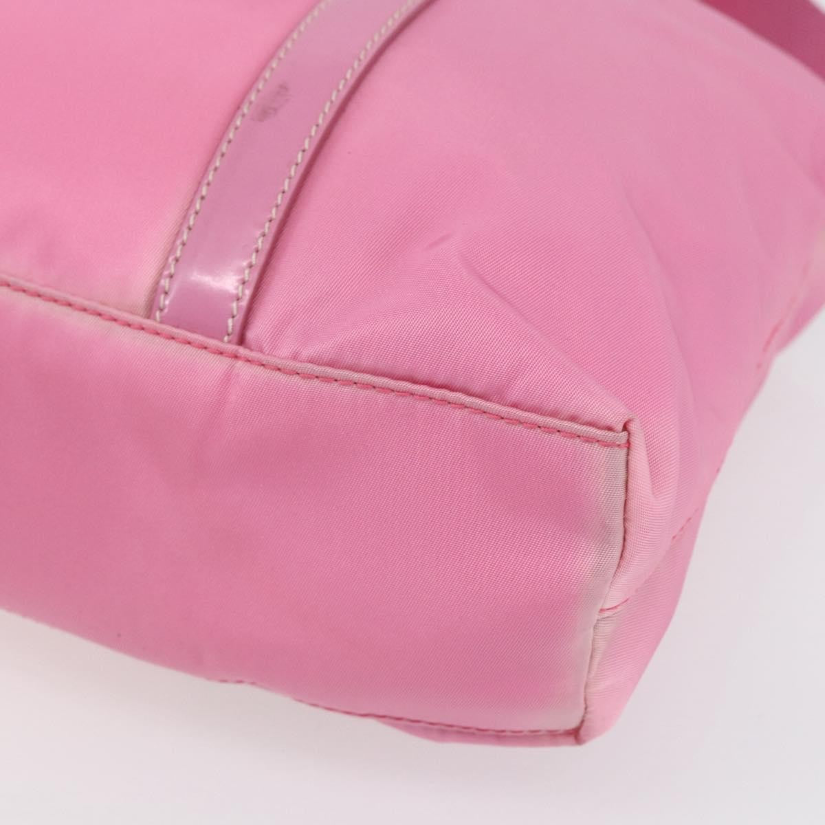 Prada PRADA Hand Bag Nylon 2way Pink Silver Authentic 153314