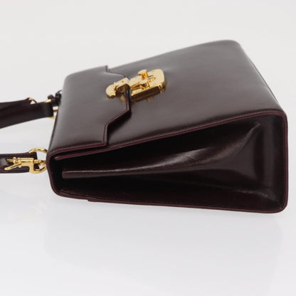 Gucci GUCCI Hand Bag Leather 2way Bordeaux Gold 000 2026 0258 Authentic ep12849