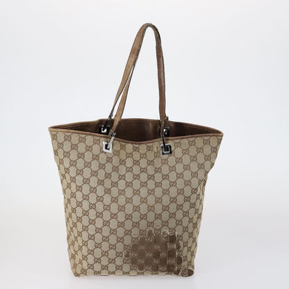 Gucci GUCCI GG Canvas Shoulder Bag Leather 3 Set Beige Black Authentic 150481