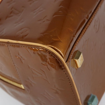 Louis Vuitton LOUIS VUITTON Monogram Vernis Tompkins Square Bag Bronze M91103 LV Authentic 153020