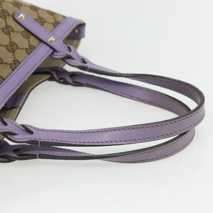 Gucci GUCCI GG Canvas Tote Bag Beige Gold 269878 Authentic ka541