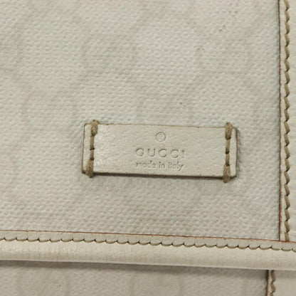 Gucci GUCCI GG Supreme Sherry Line Waist bag PVC White Gold 1669 Authentic bs28457
